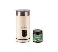 CHiATO milkPLAY White milk frother and Feel Brill ceremonial matcha tea set