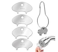 Chiave Aeratore | Set In 4 Pezzi In Acciaio Inossidabile,Per Rubinetto,Per Limitatori 3.19 x 1.57*Standard E Juniorkit Utensils Per Rimozione Aeratore Rubinetto Chiave Acciaio Inossidabile Insert