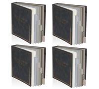 chiazllta 4 Pcs Estate Planning Portfolio Binder with Index Tab Divider When I Die Organizer Binder End of Life Planner Organizing Will Trusts Powers of Attorney Final Wishes PU Leather 3 Ring (Black)