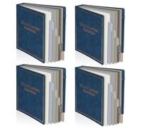 chiazllta 4 Pcs Estate Planning Portfolio Binder with Index Tab Divider When I Die Organizer Binder End of Life Planner Organizing Wills Trusts Powers of Attorney Final Wishes PU Leather 3 Ring (Blue)