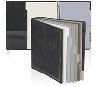 chiazllta Estate Planning Portfolio Binder with Index Tab Divider End of Life Planner When I Die Organizer Binder PU Leather 3 Ring Organizing Wills Trusts Powers of Attorney Final Wishes (Black)