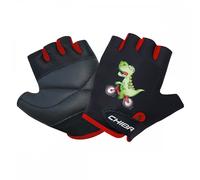 Chiba Gloves Chiba Kids Line Dinosaur Cycling Mitt in Black (S) Size: