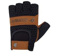 CHIBA Retro Gloves - Black/Brown, Size Small