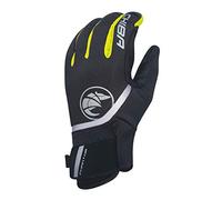 Chiba Unisex Phantom Gloves, Black/Neon Yellow, XS