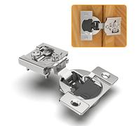 Chibery 10 Pack 3/4" Overlay 4D Soft Close Concealed Hinges for Face Frame Door, Adjustable Closing Speed, Smooth Slow Self Close Hinges, Satin Nickel, 105° Open Angle Stainless Steel Cabinet Hinges