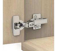 Chibery 10 Pack Frameless Inset Soft Close Concealed European Hinges, Self Closing Satin Nickel, 105 ° Open Angle 4D Adjustment, Speed Control, Clip On, Stainless Steel for Cabinet Door
