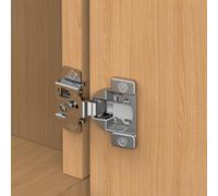 Chibery 2 Pack 1/2" Overlay 3D Soft Close Concealed Hinge, Face Frame Door, Small Angle Slow Close, Self Closing Hidden Satin Nickel, 105° Concealed Stainless Steel Hinges for Kitchen Cabinet Door