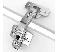 Chibery 2 Pack 135° Lazy Susan Corner Hinge, Adjustable Three-Dimensional Hinge Base,3D Adjustment Full Overlay Concealed for Kitchen Cabinet Replacement Hardware, Cupboard Folded, Folden Door