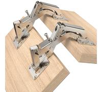 Chibery 2 Pack 170 Degree Soft Close Cabinet Hinges, Slow Smooth Hidden Frameless Lazy Susan Hinge, Concealed Hardware Surface Mount, Lid Support Trap Door, Self Closing for Corner, Kitchen Cupboard