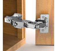 Chibery 2 Pack 175 Degree Face Frame Full Overlay Lazy Susan Hinge, Clip ON Plate, Soft Close Multi-Pivot Concealed Hardware for Corner Kitchen Cabinet, Cupboard Folded, Folden Door, Closets