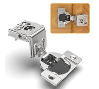 Chibery 20 Pack 1-1/2" Overlay 4D Soft Close Concealed Hinges for Face Frame Door, Adjustable Closing Speed, Smooth Slow Self Close Hinges, Satin Nickel, 105° Open Angle Stainless Steel Cabinet Hinges
