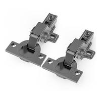 Chibery 20 PCS Inset Soft Close Hinges, Clip ON Plate, 105 Degree, Silent Hydraulic, Black Frameless European Concealed Hinge for Kitchen Cabinet Door, Wardrobes, and Bookcases