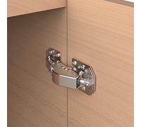 Chibery 4 Pack 90 Degree Soft Close Surface Mount Spring Hinges, Easy Installation No Pre-drilled, Noiseless Frameless Hidden Concealed Kitchen Cabinet Hinge for Cupboard Folded Replacement Hardware