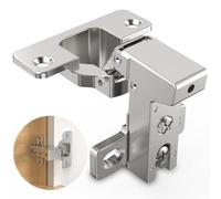 Chibery 4 Pack Face Frame Inset Cabinet Hinges, Soft Close 105° Insert Concealed Cabinet, Slide on Plate, Smooth Slow Self Closing Silent Hardware, 3D Heavy Duty for Blind Corner, Kitchen, Cupboard