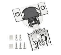 Chibery 50 Pack 1/2" Overlay 3D Soft Close Concealed Hinge for Face Frame Door, Smooth Slow Self Closing Hinges, Satin Nickel, Hidden 105° Open Angle Stainless Steel Hinge for Kitchen Cabinet Door