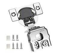 Chibery 6 Pack 1-1/2" Overlay 3D Soft Close Concealed Hinge for Face Frame Door, Smooth Slow Self Closing Hinges, Satin Nickel, Hidden 105° Open Angle Stainless Steel Hinge for Kitchen Cabinet Door