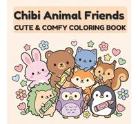 Chibi Animal Friends Coloring Book: Cute & Cozy Kawaii Animals with Bold Easy Designs: 40 Adorable Bold & Easy Coloring Pages