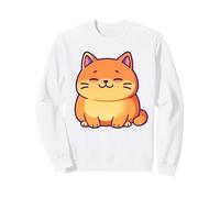 Chibi Cat Aesthetic Cute Kawaii Fat Orange Cats Sweatshirt