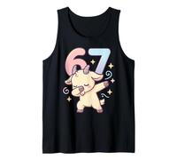 Chibi Dabbing Goat 67 Meme 6-7 Dancing Farm Animal Lover Tank Top