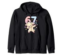 Chibi Dabbing Goat 67 Meme 6-7 Dancing Farm Animal Lover Zip Hoodie