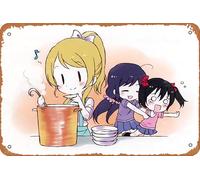 Chibi, Eri Ayase, Nico Yazawa, Nozomi Tojo, Love Live! Anime Poster Home Wall Art Decoration Retro Metal Tin Sign 8x12 inch