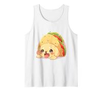 Chibi Golden Retriever Inside a Taco Kawaii Cute Funny Dog Tank Top