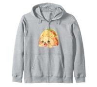 Chibi Golden Retriever Inside a Taco Kawaii Cute Funny Dog Zip Hoodie