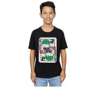 Chibi Joker Playing Card T-Shirt DC Comics Black 7-8 Years