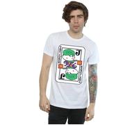 Chibi Joker Playing Card T-Shirt DC Comics White L