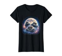 Chibi Jumping Spider Galaxy Moon Kawaii Anime Jumping Spider Value Graphic T-Shirt, Women, Black, S