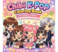 Chibi K-Pop Coloring Book for Kids & Teens: Cute Kawaii Idol Coloring Pages • Adorable Pop Star Groups • Fun Concert Scenes • Easy Coloring for Girls, Boys, and K-Pop Fans