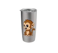 Chibi Kawaii Monkey Anime Japanese Funny Cute Little Monkey Stainless Steel Insulated Tumbler