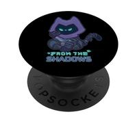 Chibi Omen Cat Valorant Gaming | Cute PopSockets Adhesive PopGrip