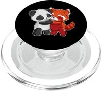 Chibi Panda Bear Hugs Red Panda - Cute Kids PopSockets PopGrip for MagSafe