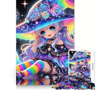 Chibi Rainbow Witch for Adults 1000 Piece Jigsaw Puzzle Thought Skill Slow Leisure Accurate Edges Perfect Present (50x75cm)