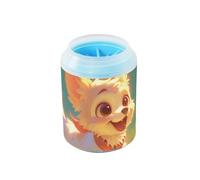 Chibi-style Cartoon Cute White Dog Reusable Dog Foot Washer with Soft Massage Brush Pets Supplies and Accessories for Small Medium Large Breed Dogs/Cats