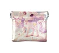 Chibi - Style Cute Mermaid Colorful Women Men Leather Coin Purses Waterproof Card Holder for Women Girls