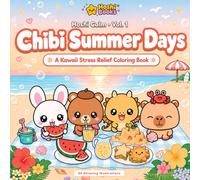 Chibi Summer Days: A Kawaii Stress Relief Coloring Book - Vol. 1 (Hoshi Calm)