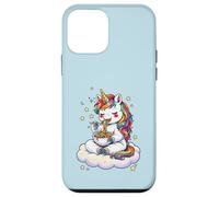 Chibi Unicorn Eating Rainbow Spaghetti Pasta Graphic Case for iPhone 12 mini