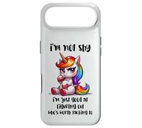 Chibi Unicorn Not Shy Selective Introvert Quote Case for iPhone Air