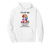 Chibi Unicorn Not Shy Selective Introvert Quote Pullover Hoodie