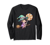 Chibi Witch Lollipop Ride Long Sleeve T-Shirt