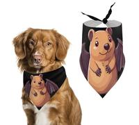 Chibi Wombat with Bat Wings Pet Bandana Dogs Triangle Scarf Cats Handkerchief Puppy Costume