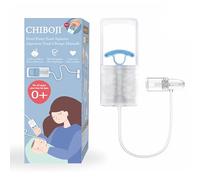 Chiboji Baby Nasal Aspirator - Powerful Hand Pump Nose Sucker | Booger Sucker with Rounded Non-Invasive Nozzle | Quiet and Strong Suction Nose Cleaner for Infants and Toddlers, Made in Taiwan