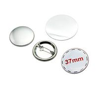 ChiButtons 37mm Metric System Metal Pin Badge Button with Pre-Assembled Pin-Back, Upper Shell & Mylar Film (Official ChiButtons Supplies, 100 Sets)