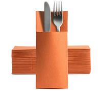 CHIC 50 Softpoint Cutlery Napkins, Cutlery Pockets, Orange