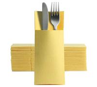 CHIC 50 Softpoint Cutlery Napkins, Cutlery Pockets, Yellow
