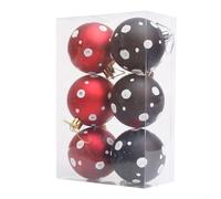 Chic 6cm Christmas Ornaments to Adorn Your Tree Perfect Set of 6 for All Types of Celebrations