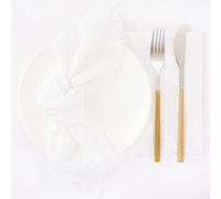Chic 6PCS Cotton Napkins, 42x42cm, Perfect for Weddings, Parties, and Home Decor (White)