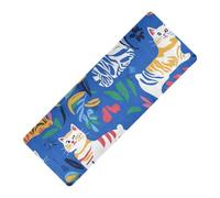 Chic American Cats Royal Blue printed mens yoga mat Thick 1 mm For floor non slip, with carrying bag tapete para ejercicio 71x26 inches